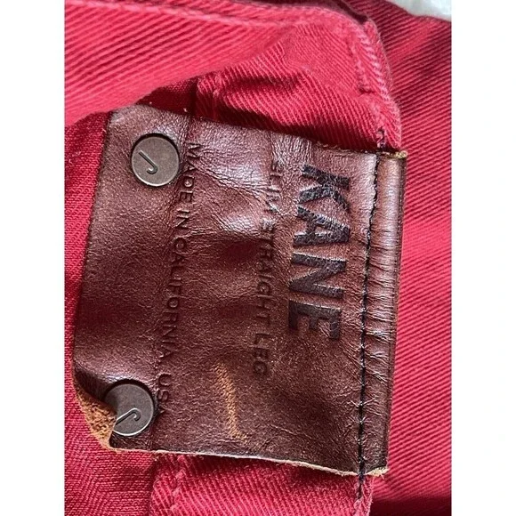 J Brand Men’s Size 34 Red Kane Slim Straight Fit Jeans MEASURES 37X35 - Picture 4 of 13